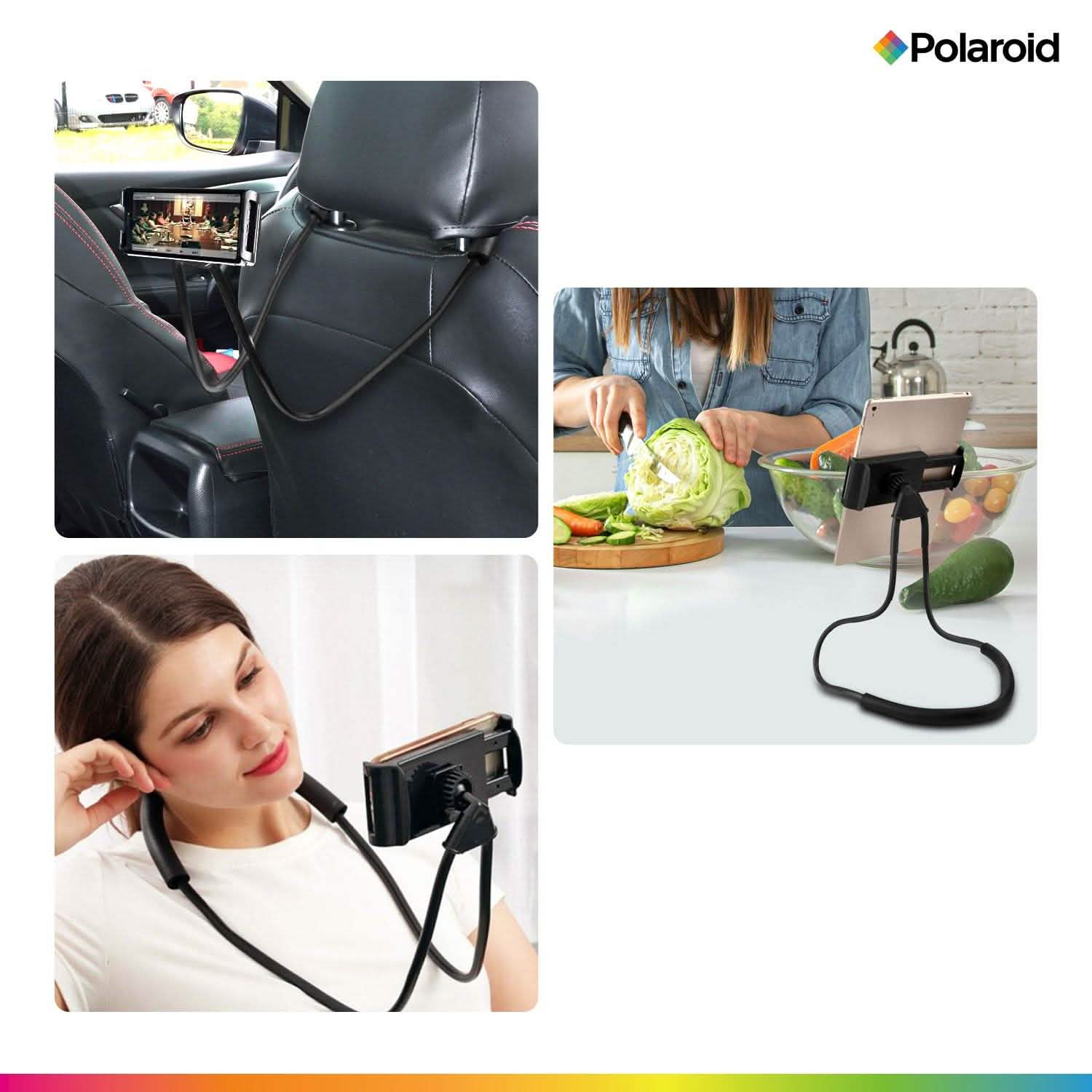 Polaroid FlexiblNeck Phone Holder, Gooseneck Hands Free Smartphone Mount - Adjustable Selfie Stick Mobile Accessories - DailySale