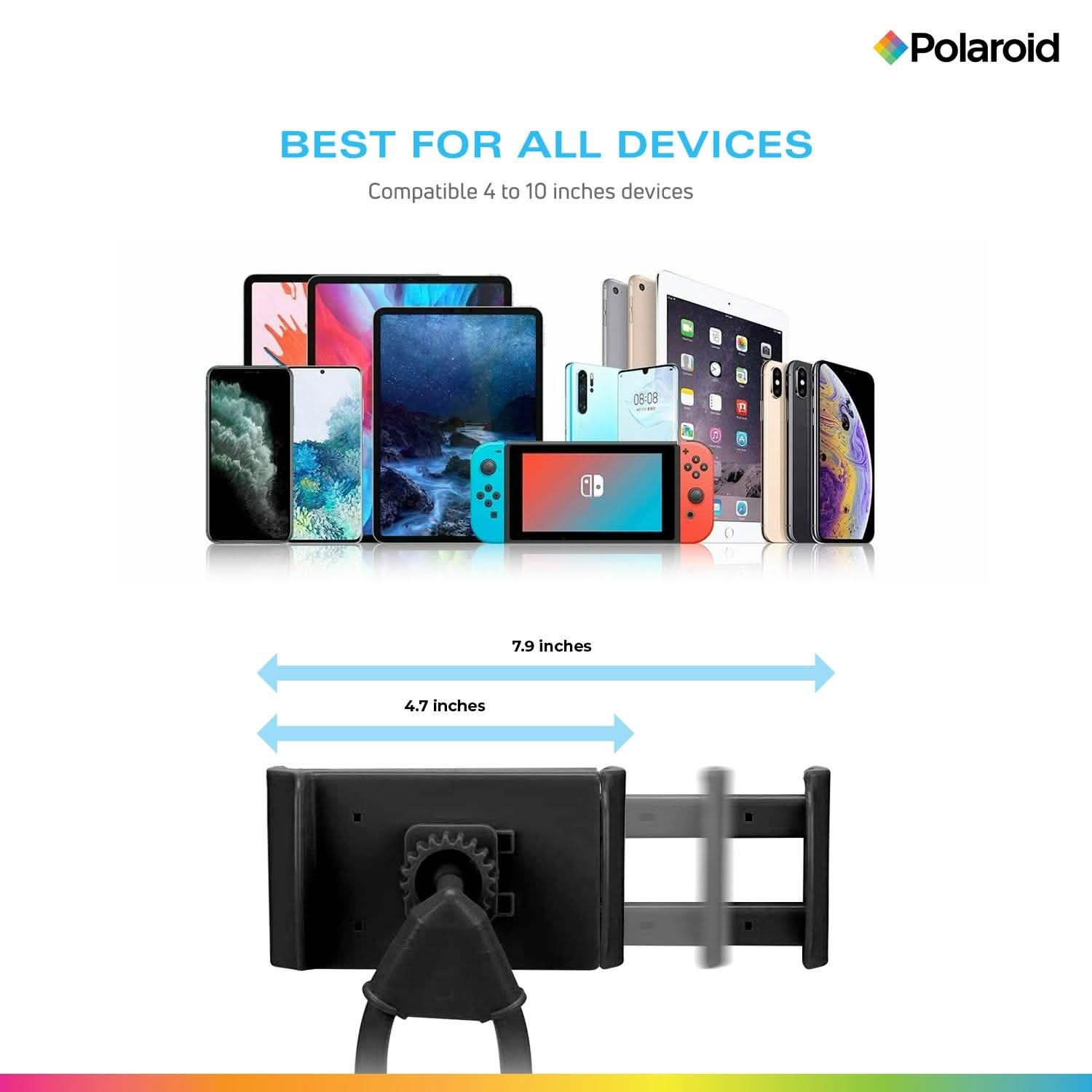Polaroid Gooseneck Phone Holder, Flexible Hands Free Smartphone Mount Mobile Accessories - DailySale