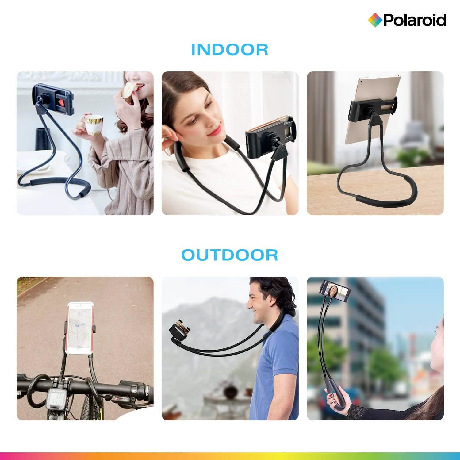 Polaroid Gooseneck Phone Holder, Flexible Hands Free Smartphone Mount Mobile Accessories - DailySale