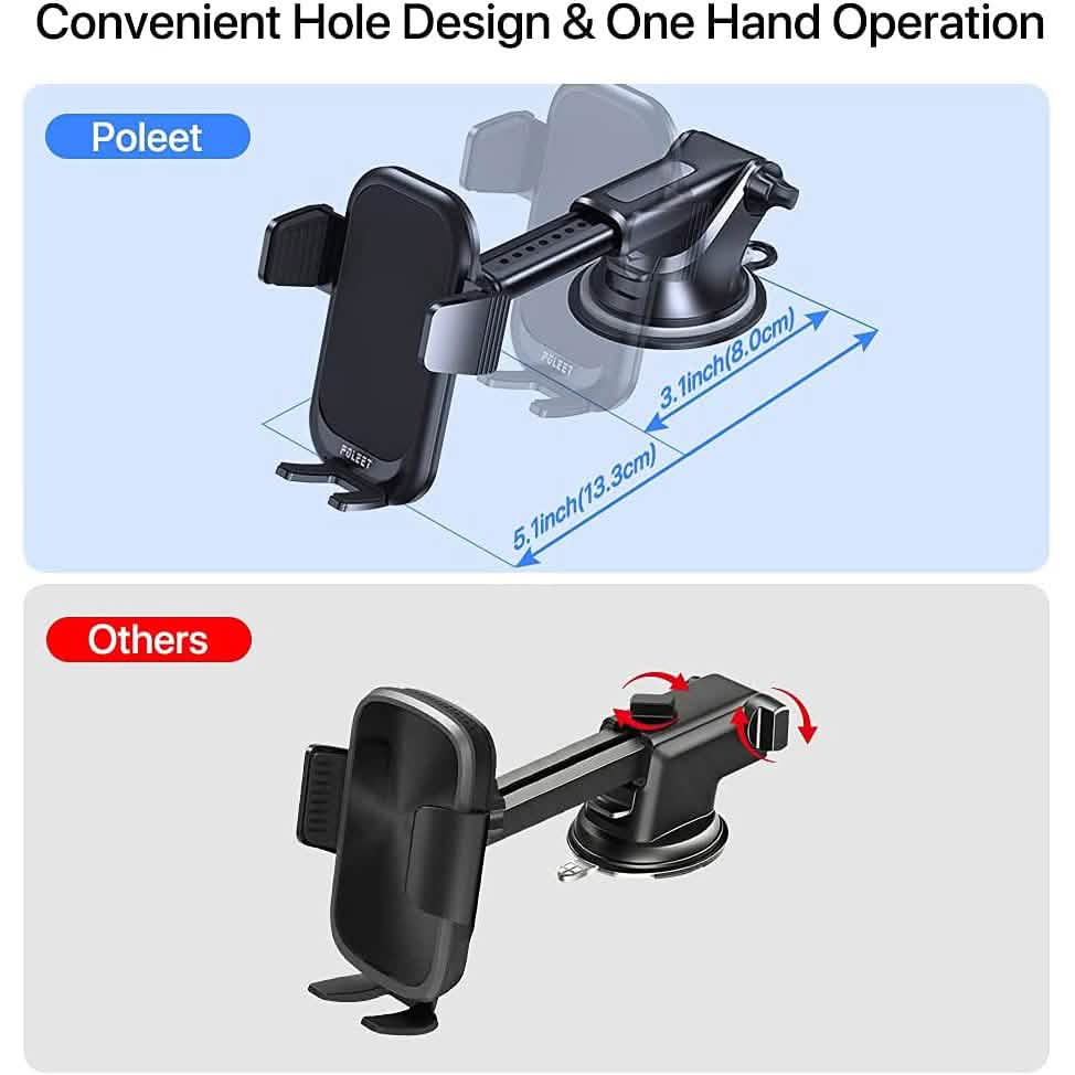 POLEET Car Phone Holder Mount Automotive - DailySale