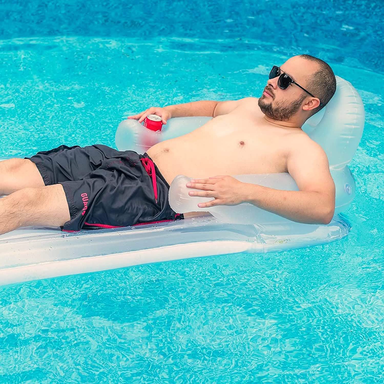 Pool Float for Adults Inflatable Lounge Chair Recliner for Swimming/Tanning Sports & Outdoors - DailySale