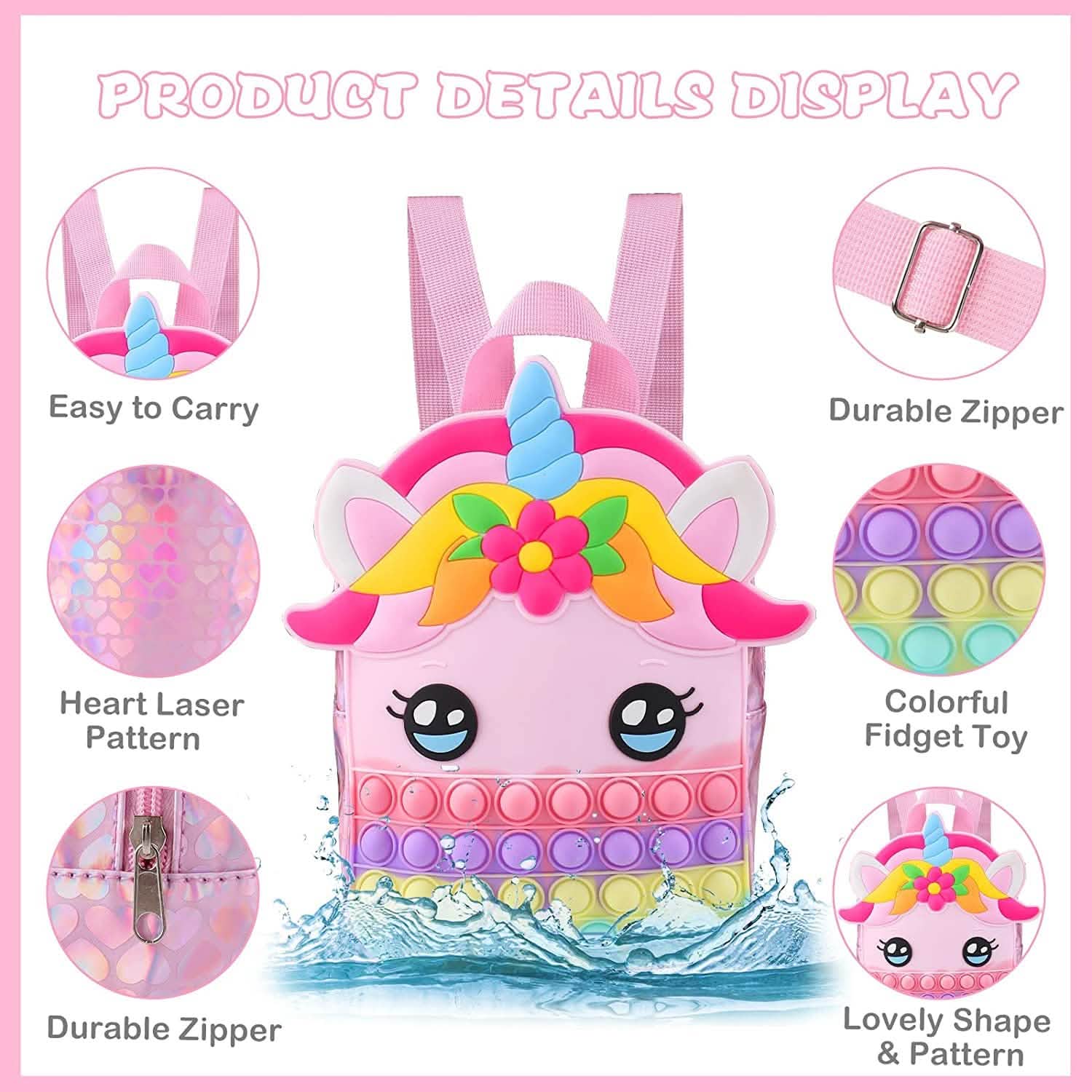 Pop Fidget Unicorn Backpack Bags & Travel - DailySale