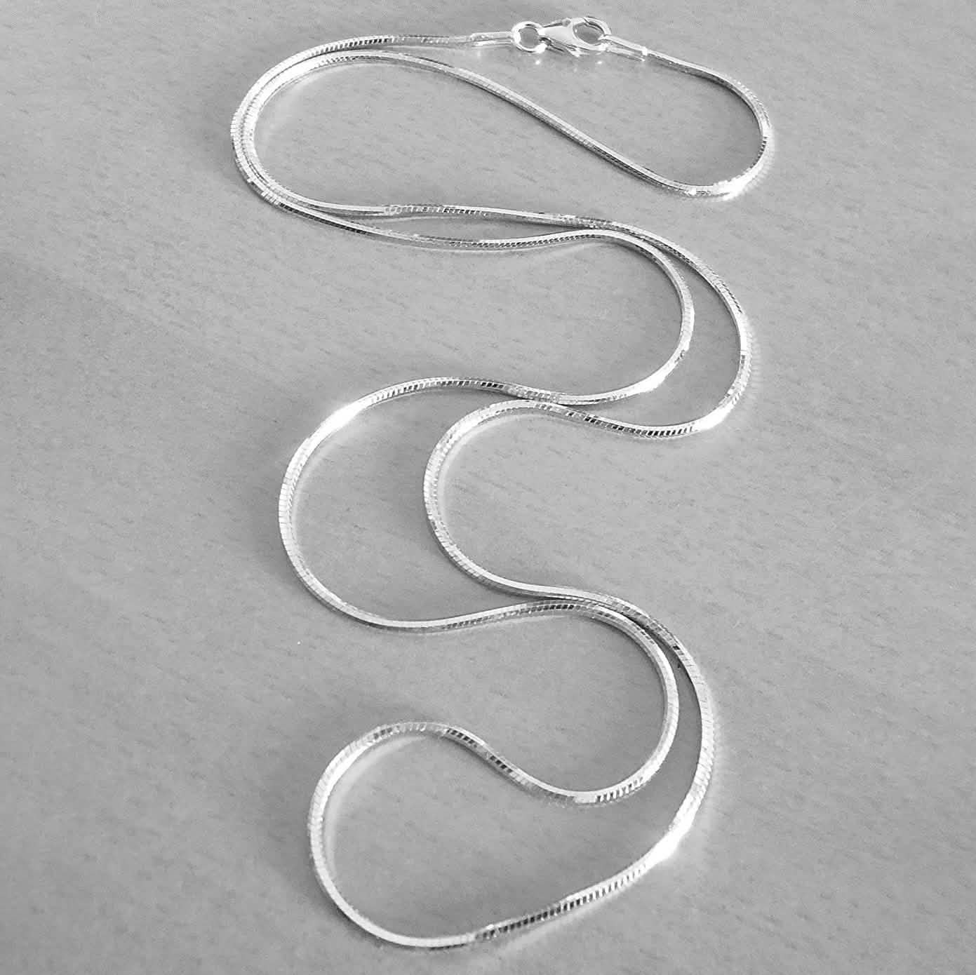 Pori Jewelers .925 Sterling Silver .7MM Magic 8 Sided Italian Snake Chain Necklaces - DailySale