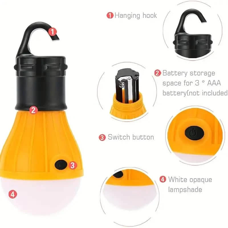 Portable 3LED Outdoor Hook Pendant Lights Outdoor Lighting - DailySale