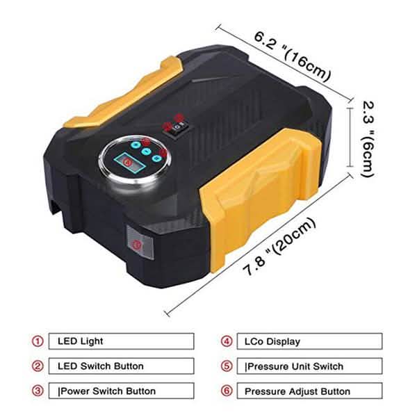 Portable Air Compressor Pump Tire Inflator Automotive - DailySale