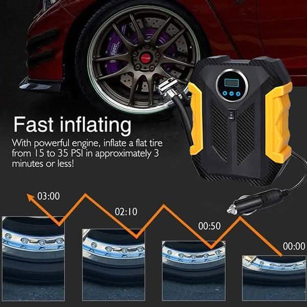 Portable Air Compressor Pump Tire Inflator Automotive - DailySale
