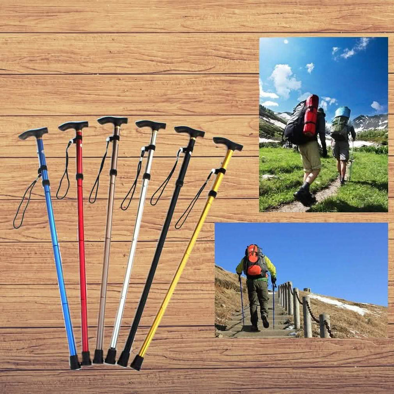 Portable Aluminum Folding Walking Travel Stick Cane Wellness & Fitness - DailySale