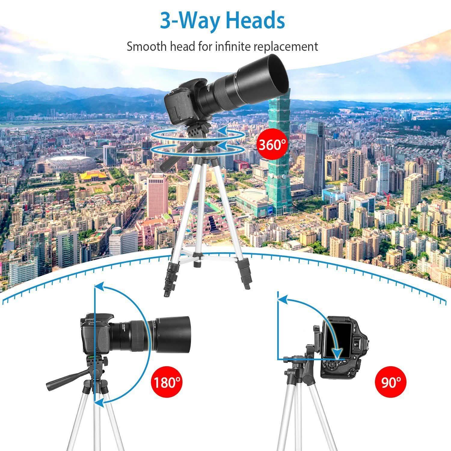 Portable Camera Tripod 45" Adjustable Camera Stand Cameras & Drones - DailySale