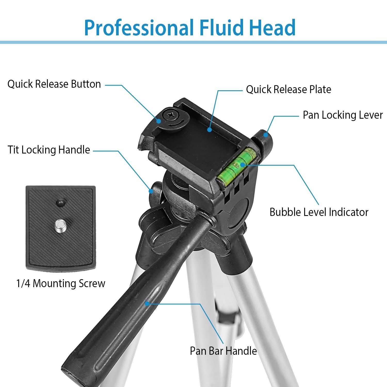 Portable Camera Tripod 45" Adjustable Camera Stand Cameras & Drones - DailySale