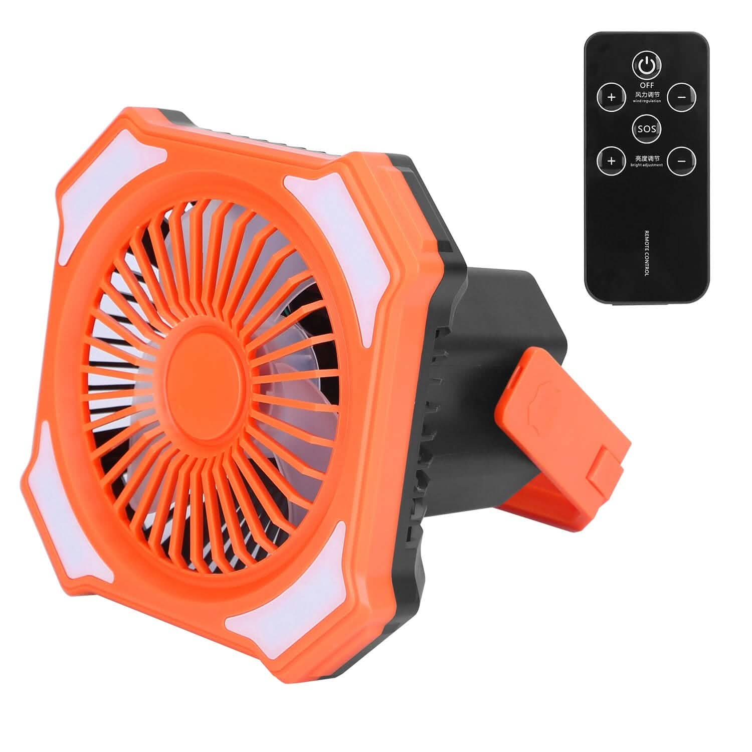 Portable Camping Lantern Fan 10000mAh Battery Powered with 4 Light Modes Sports & Outdoors - DailySale