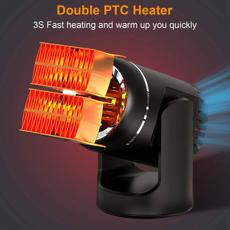 Portable Car Heater 2-in-1 Heating Cooling Fan Automotive - DailySale