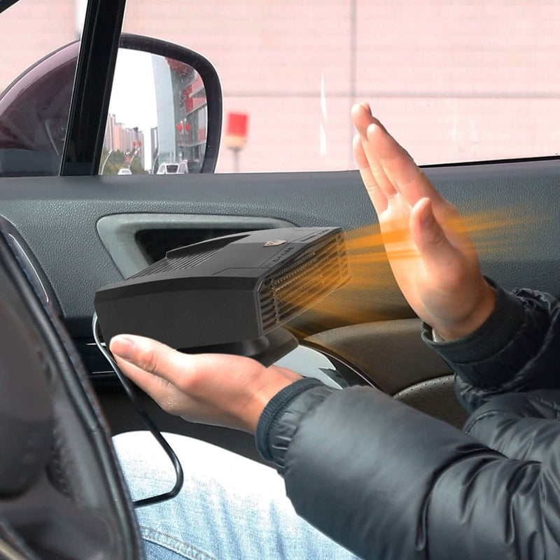 Portable Car Heater Heating Fan 2-in-1 Defroster Defogger Demister Windshield Heater Automotive - DailySale