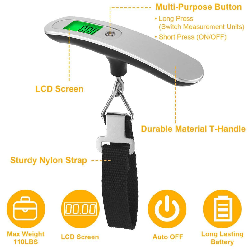 Portable Digital Luggage Scale Bags & Travel - DailySale