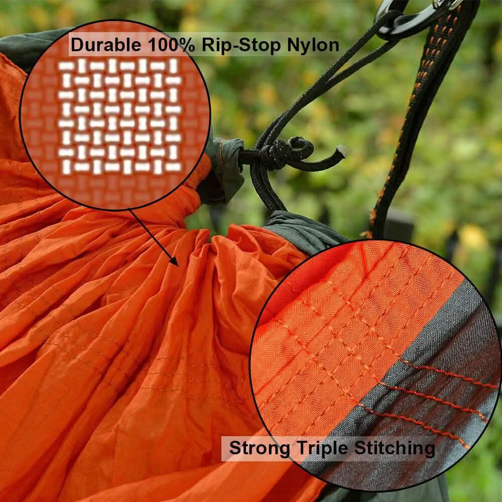 Portable Double Person Canvas Hammock Outdoor Camping Garden Beach Travel Swing Sports & Outdoors - DailySale
