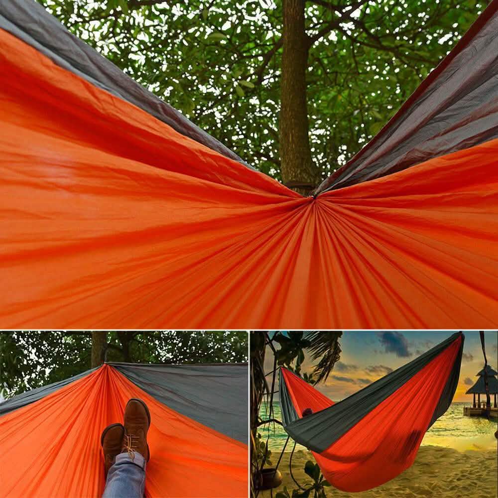 Portable Double Person Canvas Hammock Outdoor Camping Garden Beach Travel Swing Sports & Outdoors - DailySale