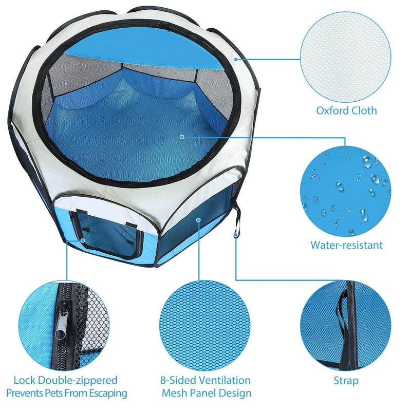 Portable Foldable Pet Playpen For Dogs Cats Other Pets Pet Supplies - DailySale
