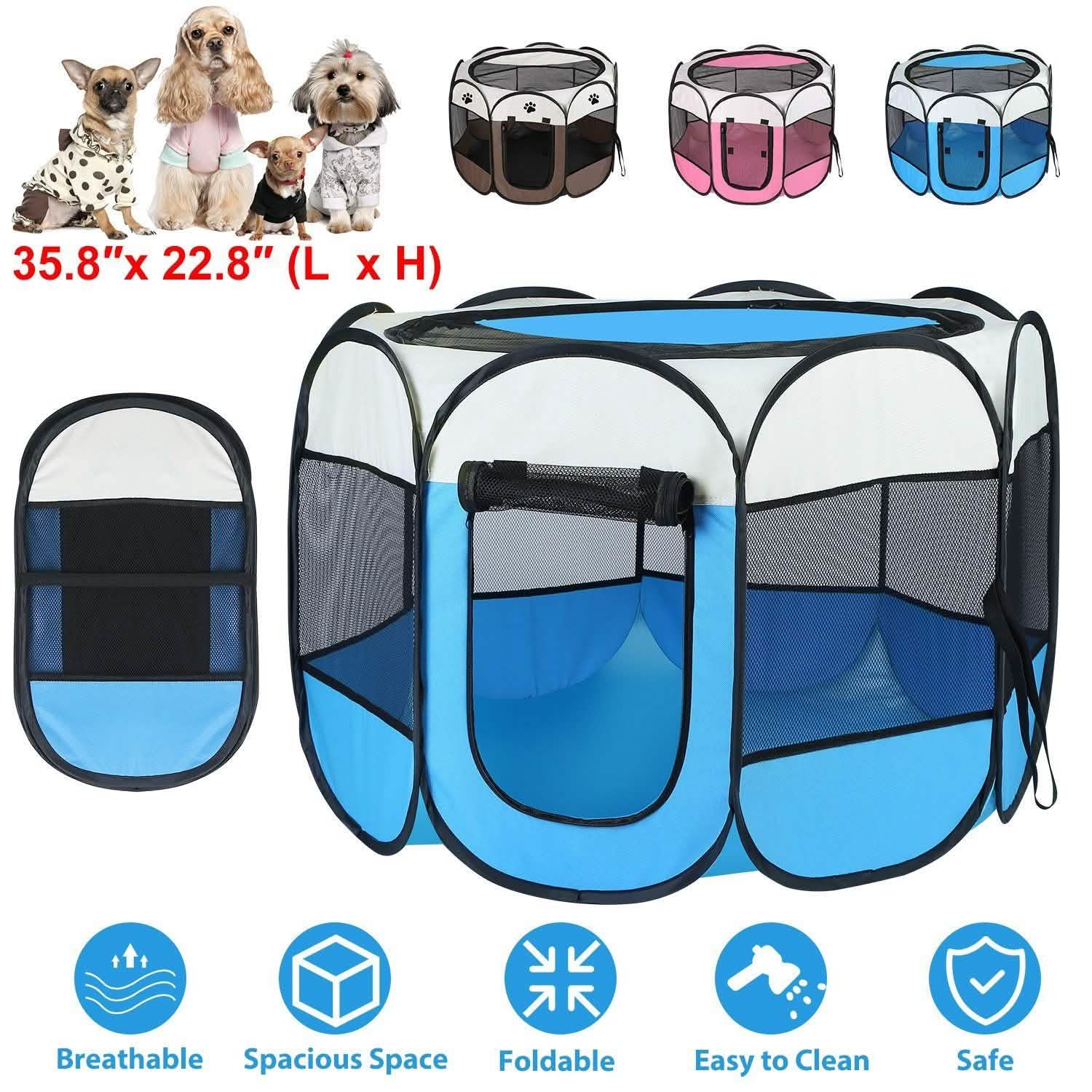Portable Foldable Pet Playpen For Dogs Cats Other Pets Pet Supplies - DailySale