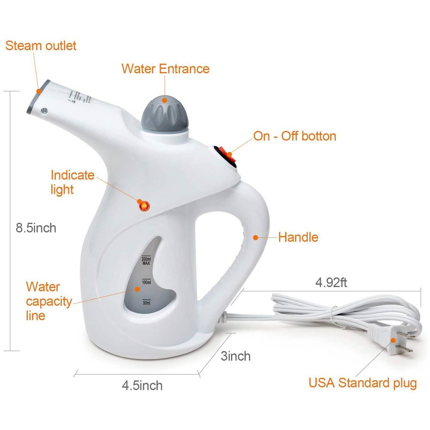 Portable Handheld Garment Fabric Clothes Steam Cleaner Household Appliances - DailySale