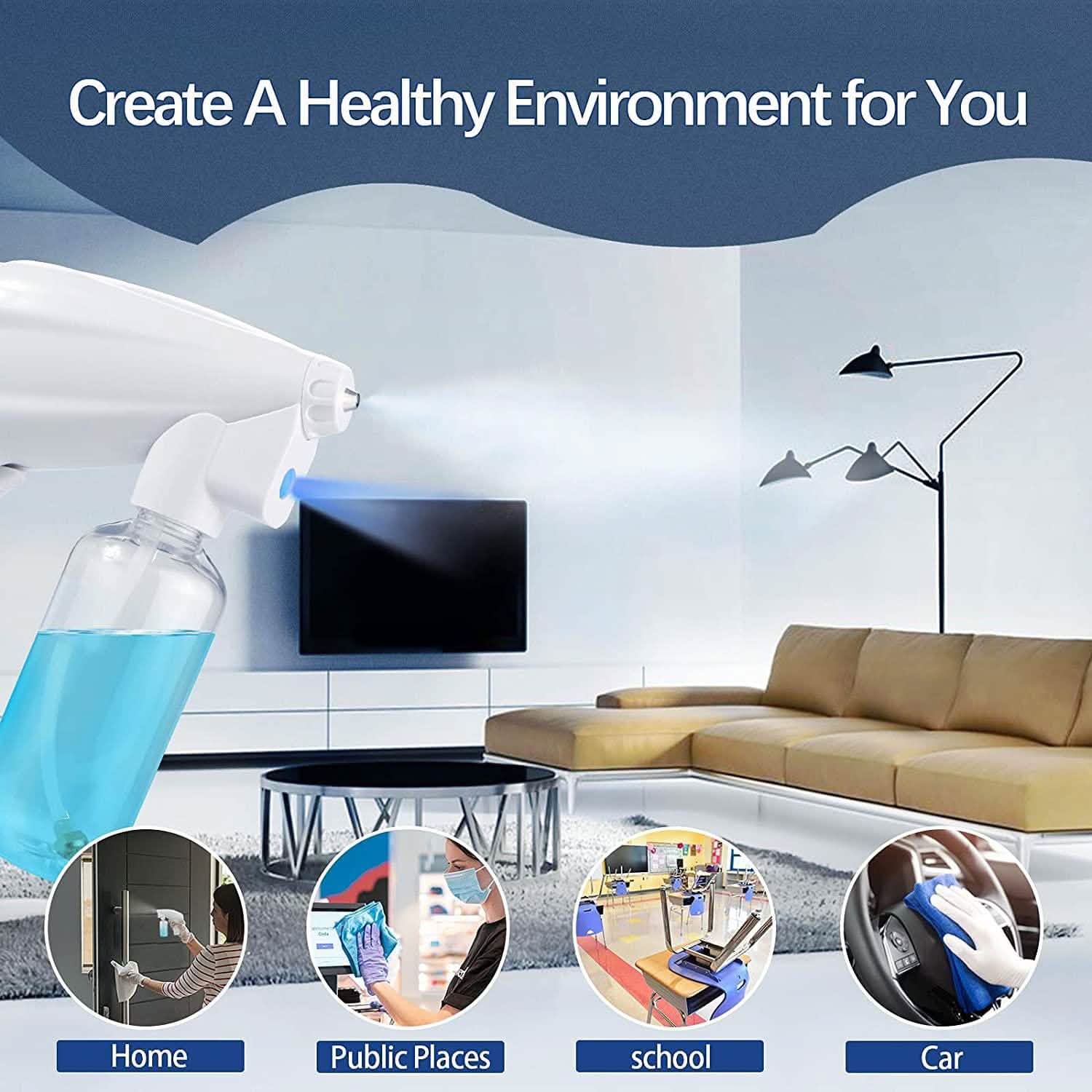 Portable Handheld Sprayer with Blue Light Face Masks & PPE - DailySale