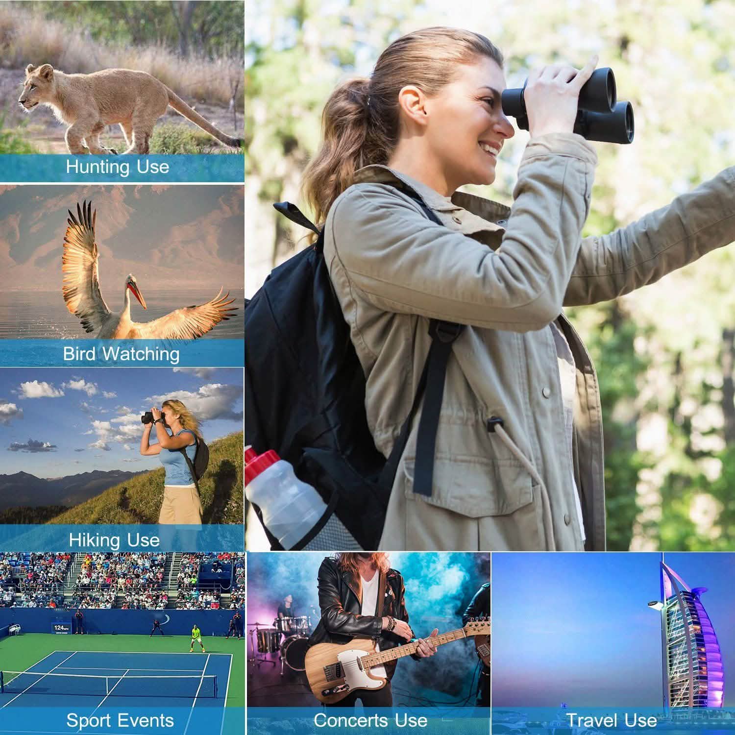 Portable HD Binoculars with Shoulder Strap Bag Sports & Outdoors - DailySale