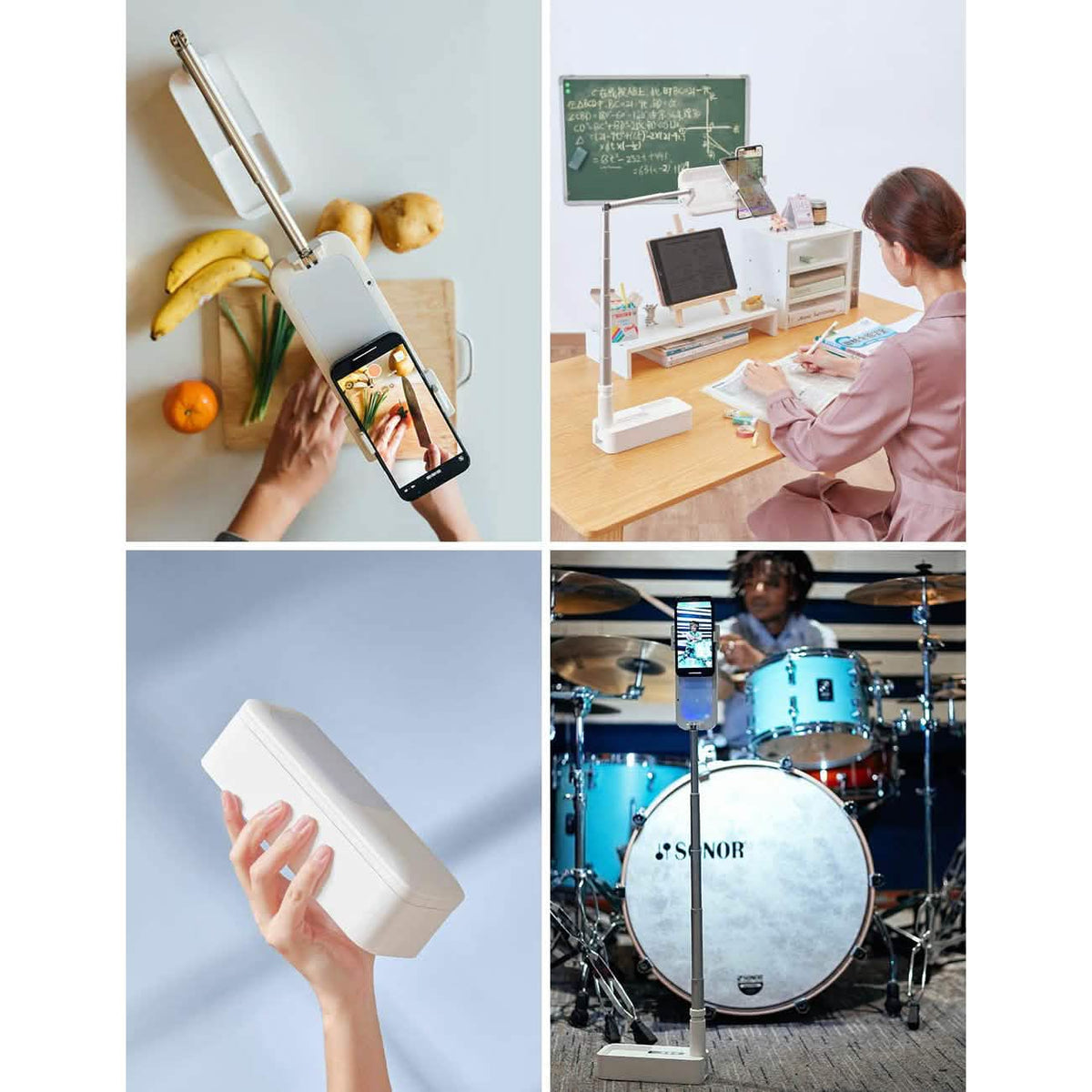 Portable Phone Holder with LED Dimmable Light Mobile Accessories - DailySale