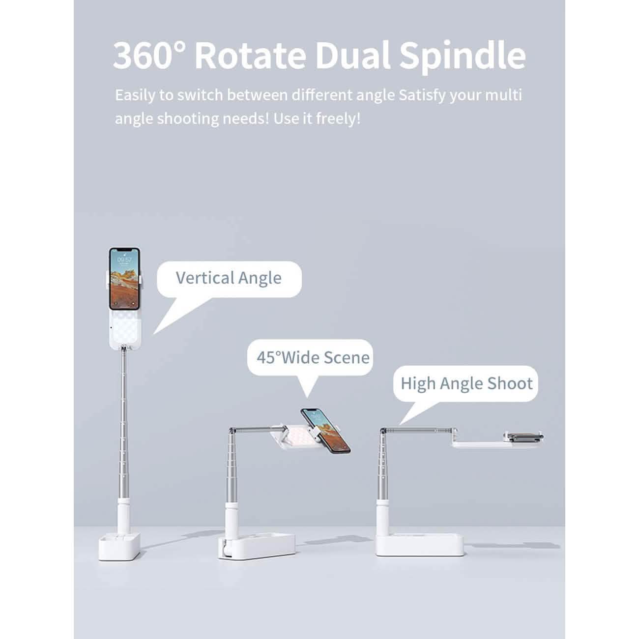 Portable Phone Holder with LED Dimmable Light Mobile Accessories - DailySale