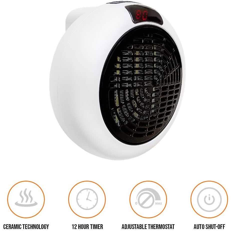 Portable Plug In Electric Heat Adjustable Thermostat Household Appliances - DailySale