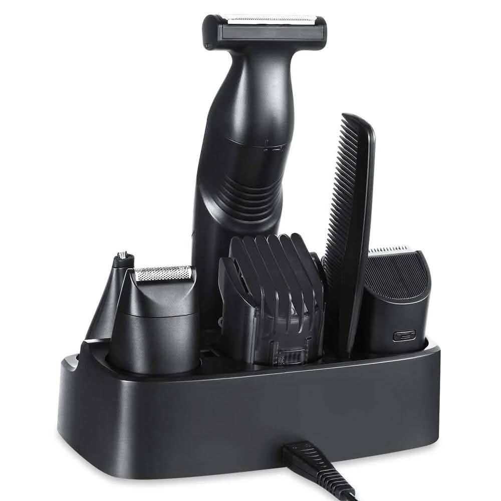 Povos Cordless 5-in-1 Beard Trimmer Body Groomer Style and Detail Kit Beauty & Personal Care - DailySale