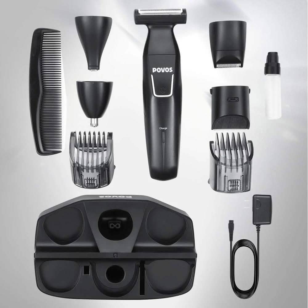 Povos Cordless 5-in-1 Beard Trimmer Body Groomer Style and Detail Kit Beauty & Personal Care - DailySale