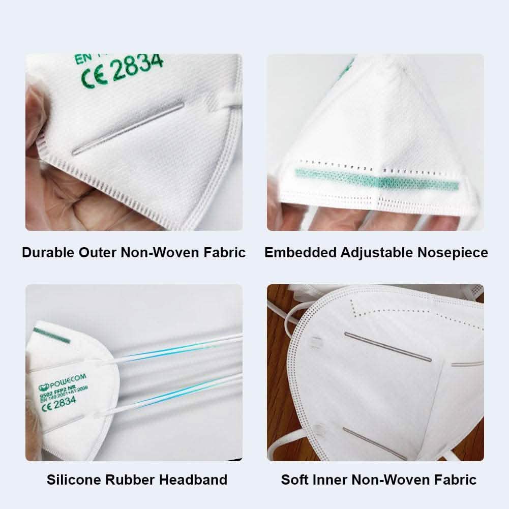 Powecom FFP2 Protective Face Masks Face Masks & PPE - DailySale