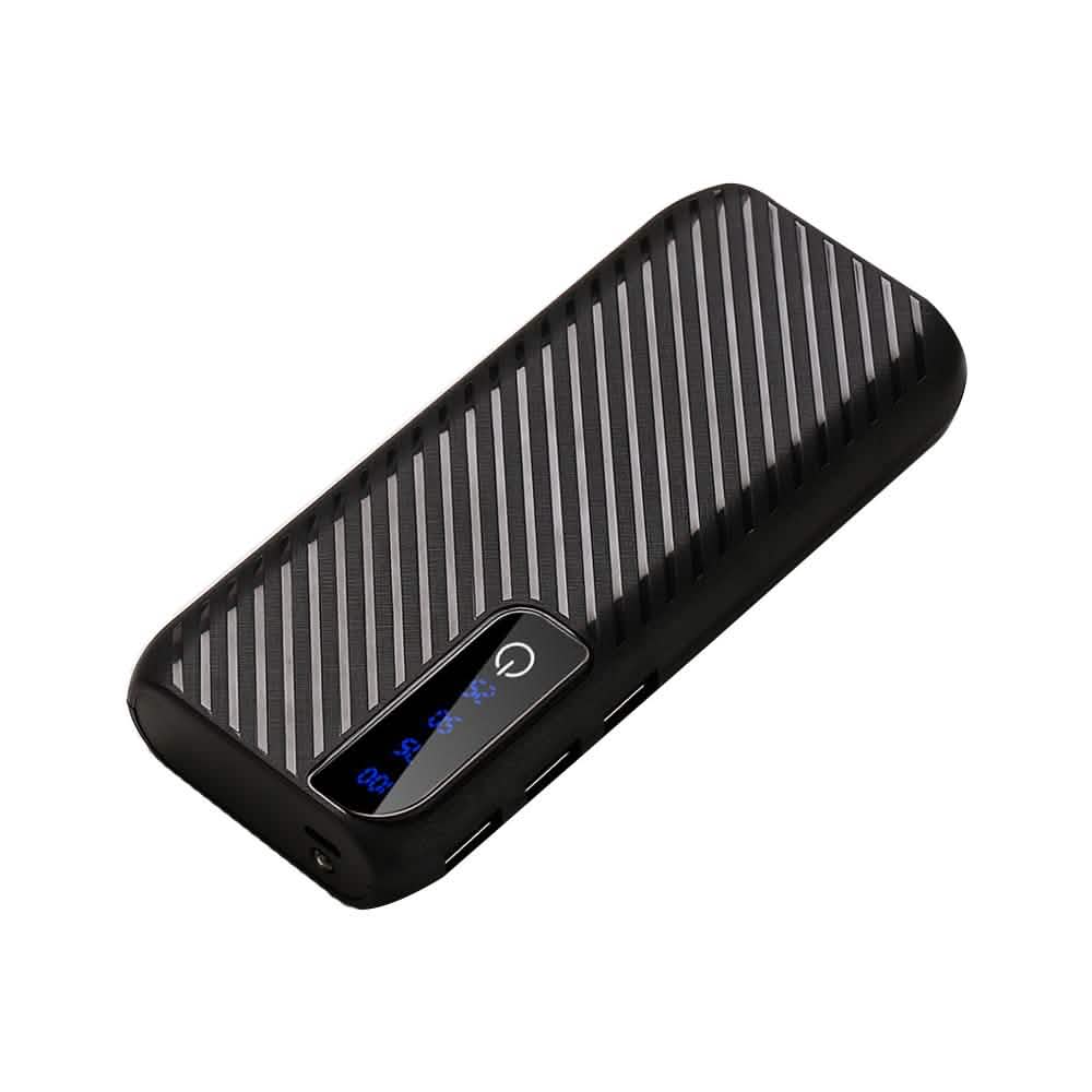 Power Bank With 3 USB Ports and Flashlight Mobile Accessories Black - DailySale