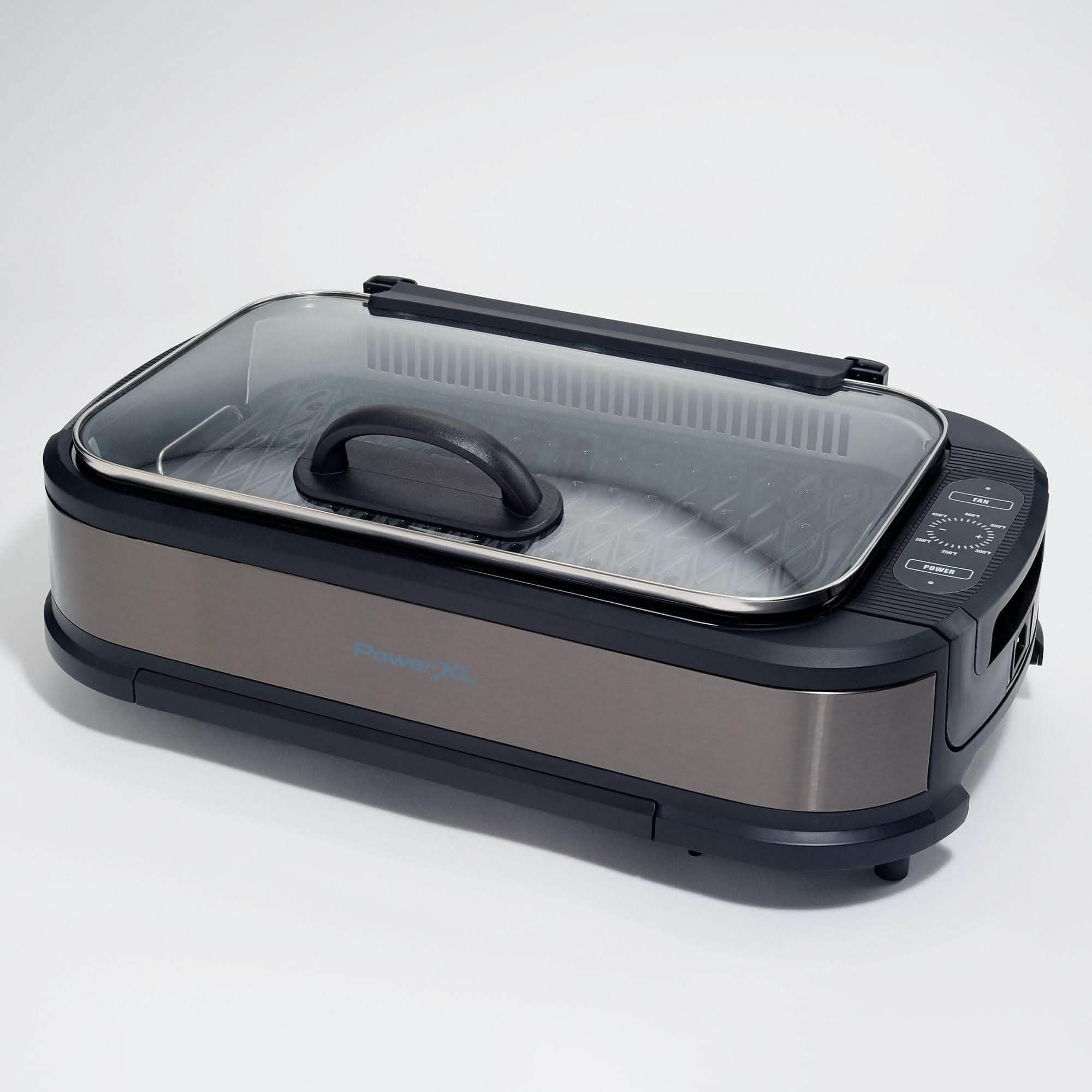 PowerXL 1500W Smokeless Grill Pro with Griddle Plate Kitchen & Dining Black - DailySale