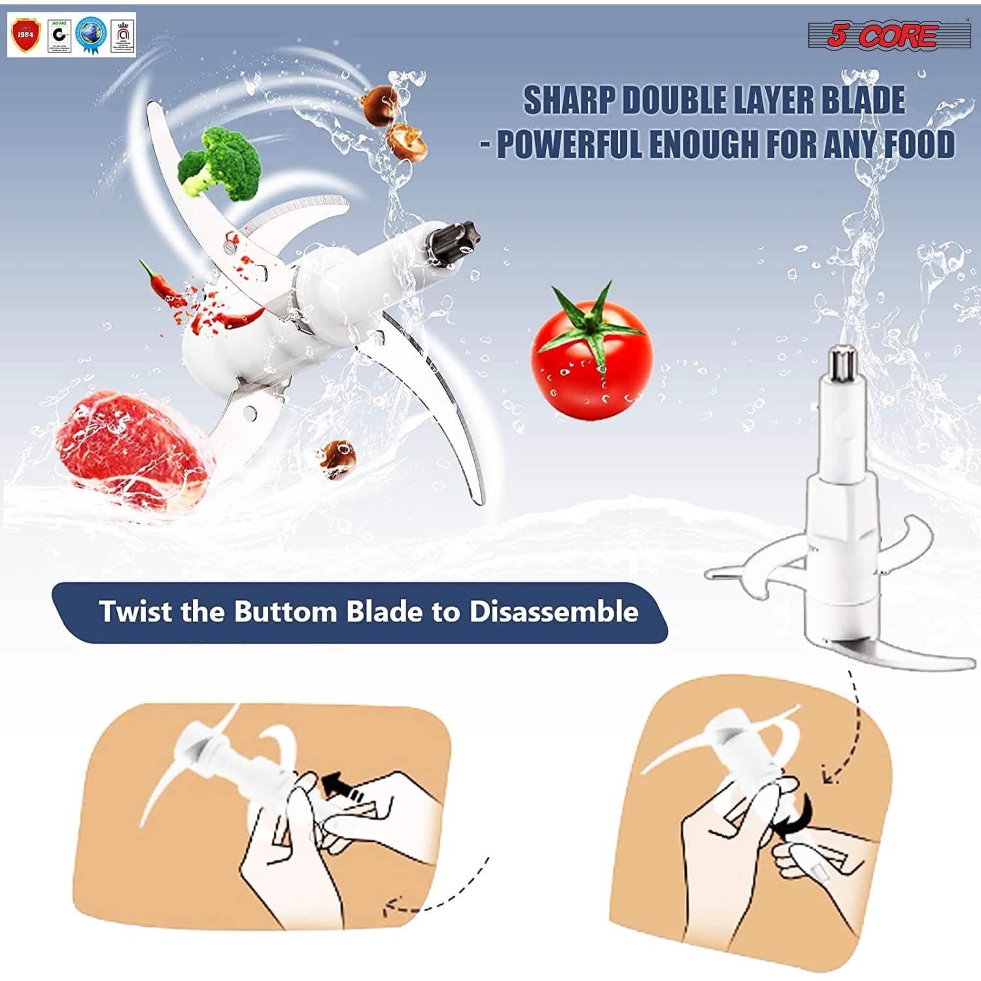 Premium Electric Meat Grinder Food Processor and 4 Titanium Blades Kitchen Appliances - DailySale