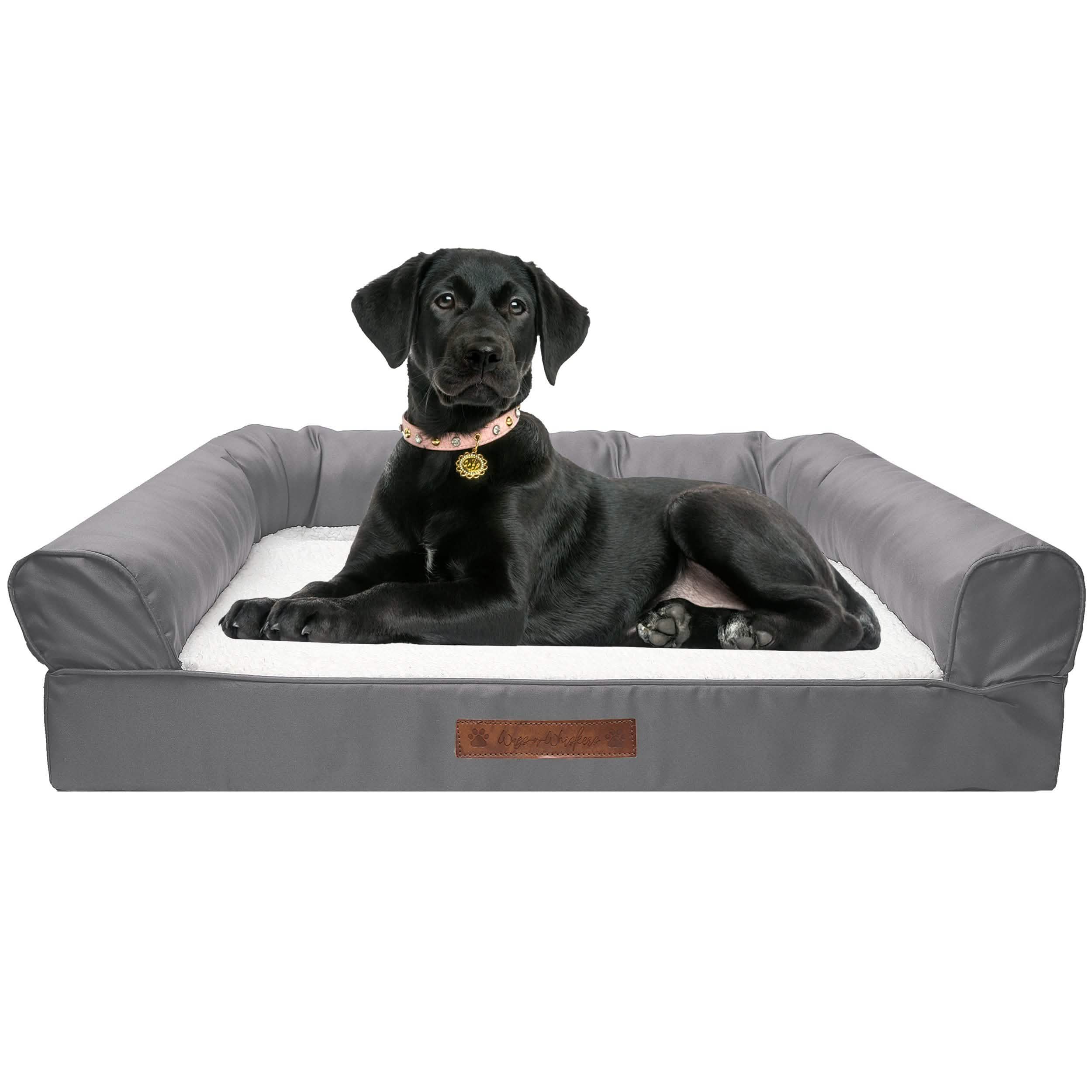 Premium Sofa-Style Orthopedic Pet Bed Pet Supplies Large Gray - DailySale