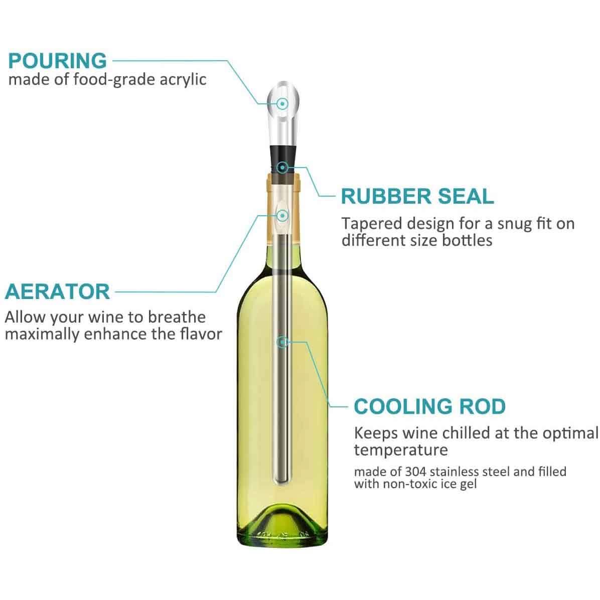 Prep by New Domaine Wine Chilling Stick and Aerator Kitchen & Dining - DailySale