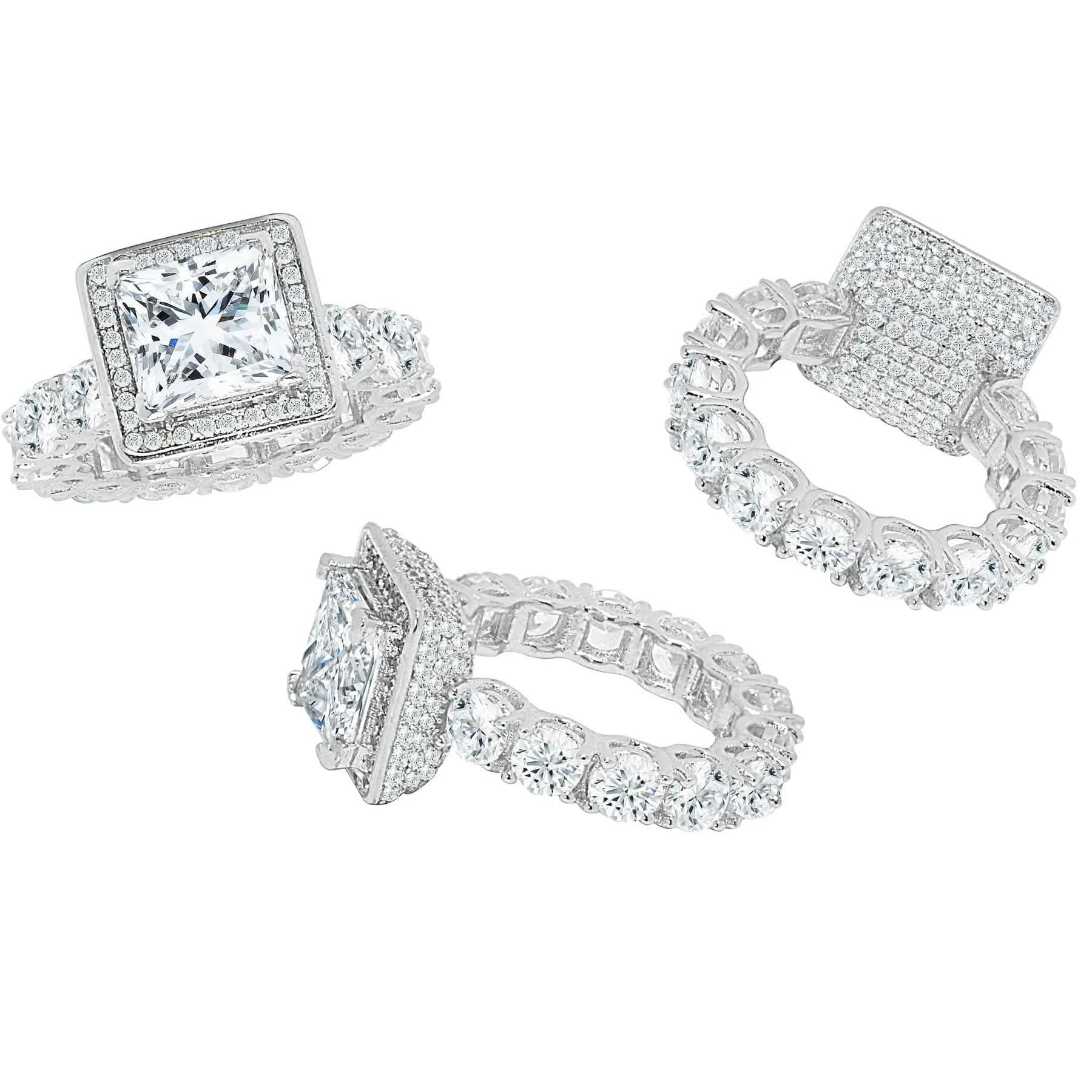 Princess Halo Eternity Ring Rings 6 - DailySale