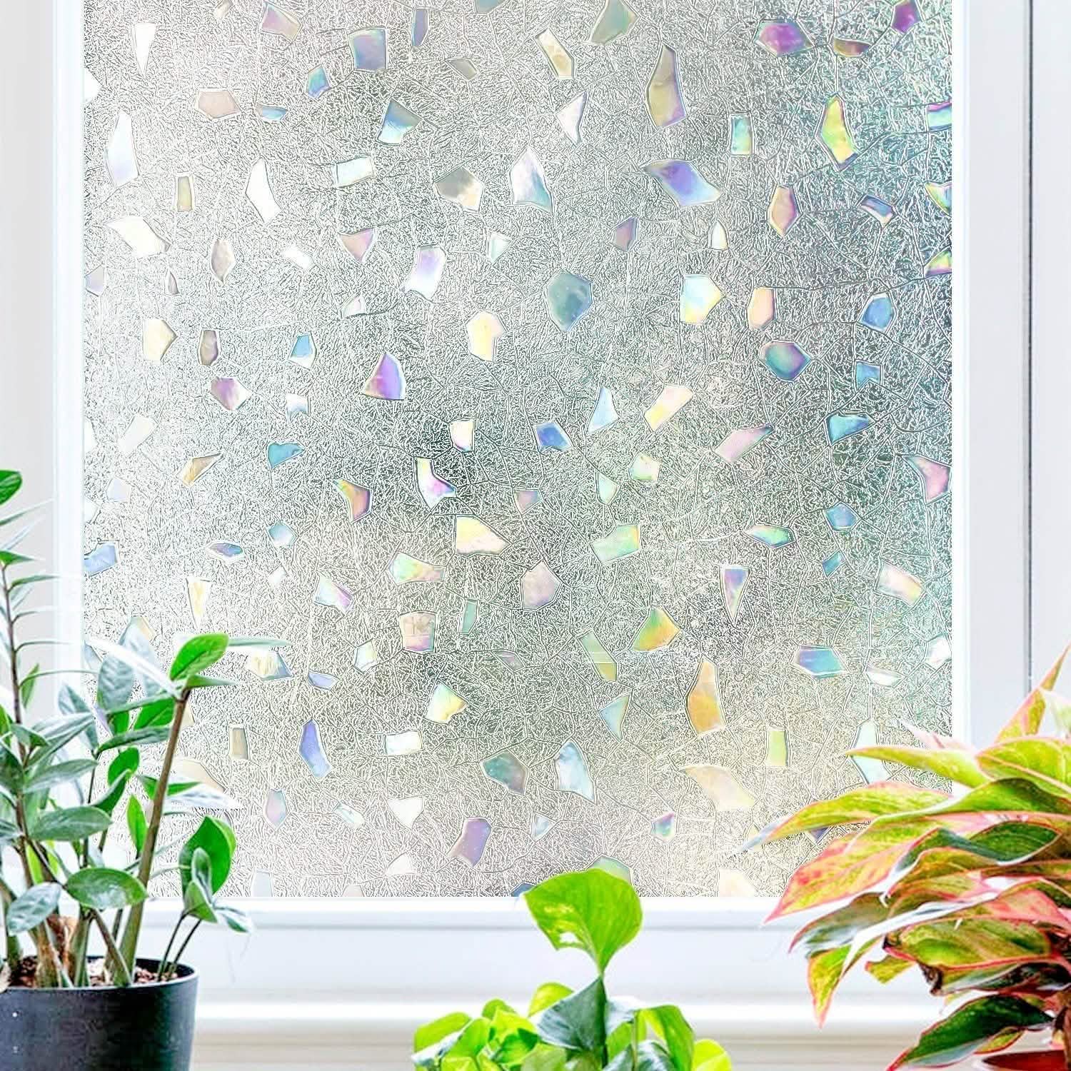 Privacy Window Film Sun Blocking Non-Adhesive Anti UV Window Sticker - Assorted Sizes and Styles Home Essentials - DailySale
