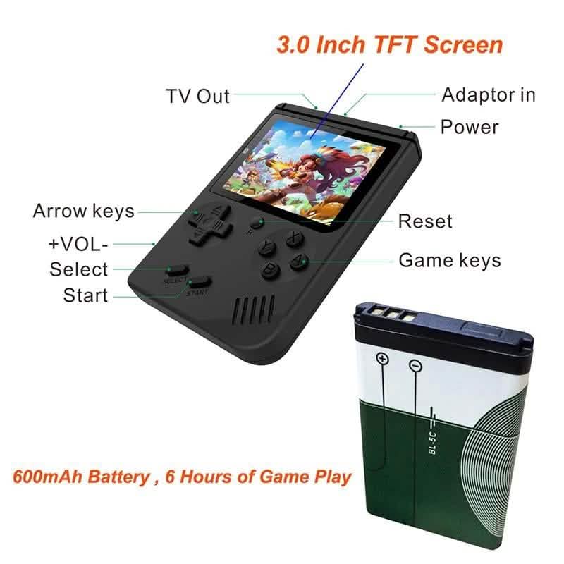 Retro Portable Mini Handheld Game Console - Assorted Colors - DailySale, Inc