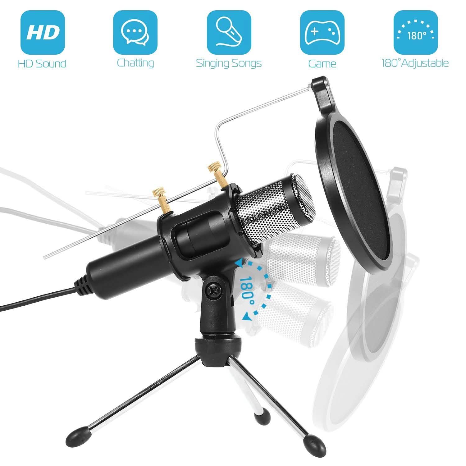 Professional Condenser Studio Recording Microphone Headphones & Audio - DailySale