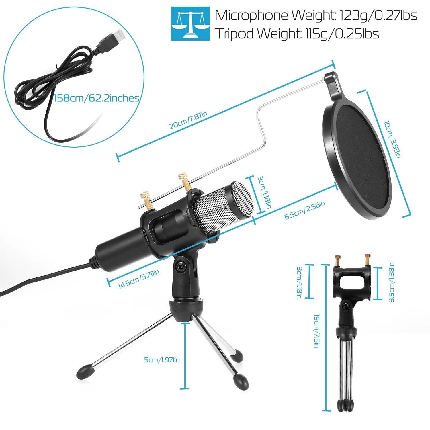 Professional Condenser Studio Recording Microphone Headphones & Audio - DailySale