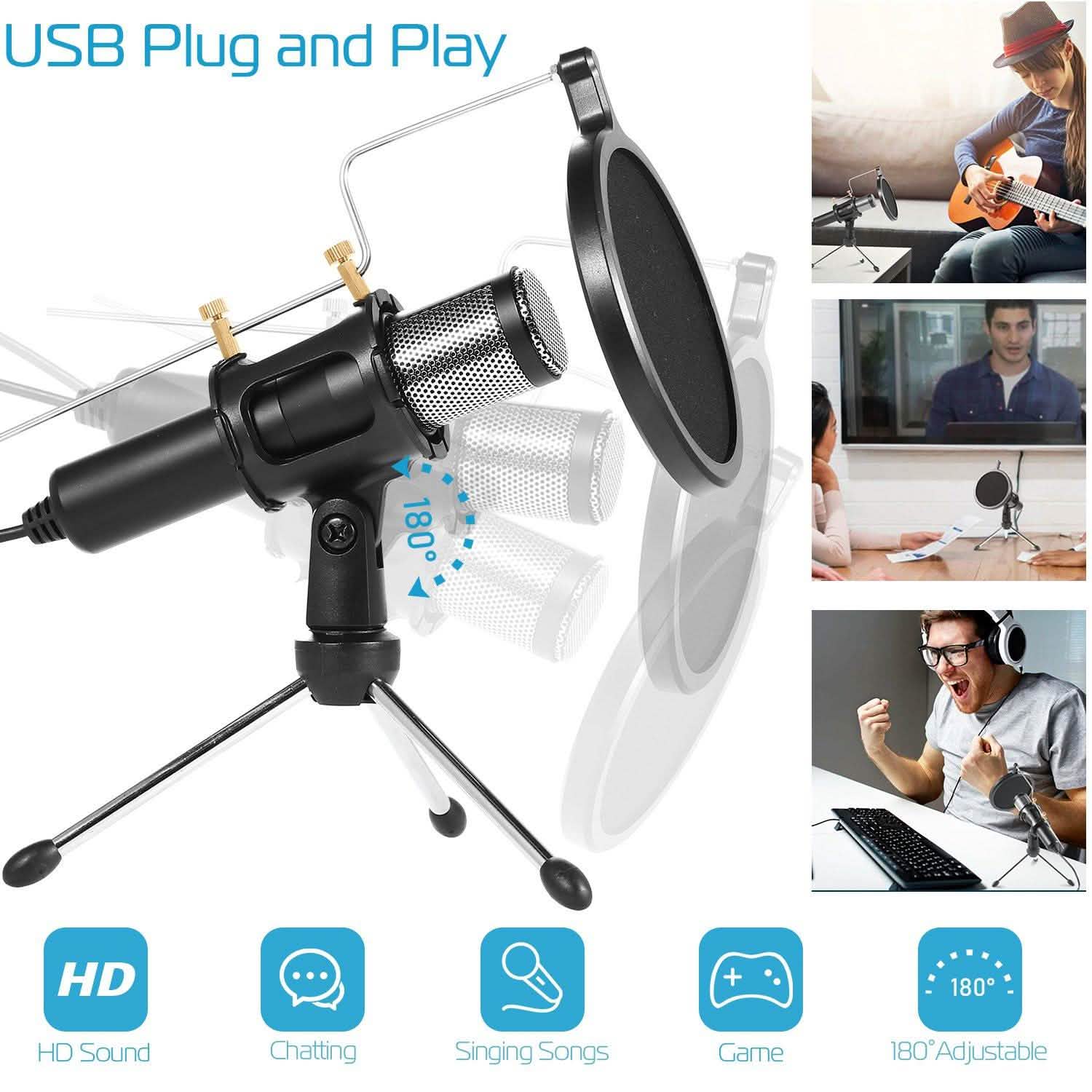 Professional Condenser Studio Recording Microphone Headphones & Audio - DailySale