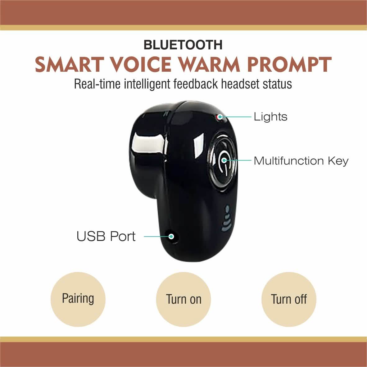 Professional Mini Invisible Wireless Bluetooth 10.0 Stereo In-Ear Earbud Phones & Accessories - DailySale