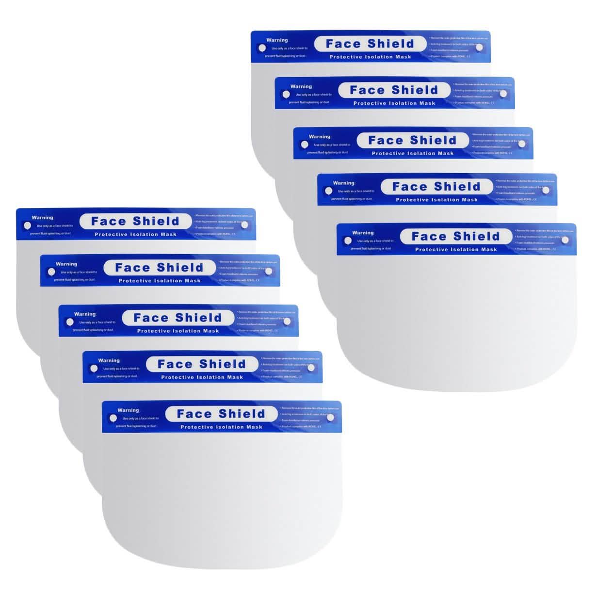 Protective Isolation Mask Anti-fog Disposable Face Shield Masks Wellness & Fitness 10-Pack - DailySale