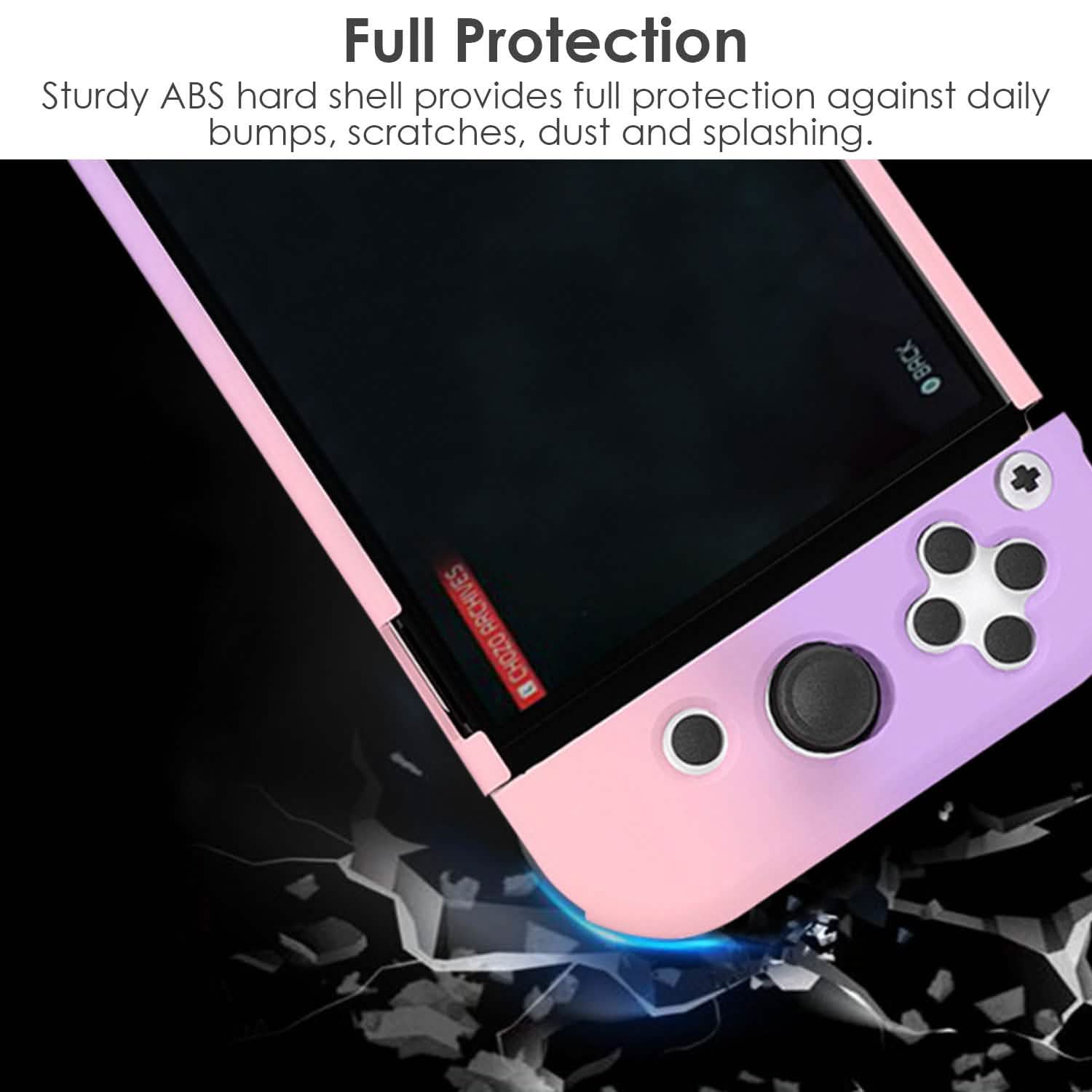 Protective Shell Cover Hard Dockable Case Fit for Nintendo Switch OLED Video Games & Consoles - DailySale