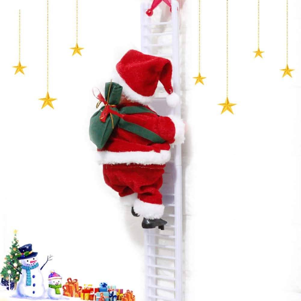 Puroregno Electric Climbing Ladder Rope Santa Claus Doll Holiday Decor & Apparel - DailySale