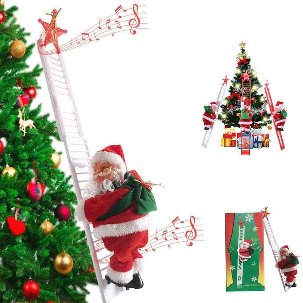 Puroregno Electric Climbing Ladder Rope Santa Claus Doll Holiday Decor & Apparel - DailySale