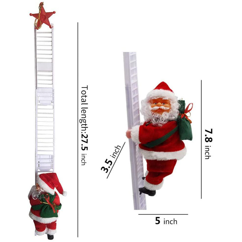 Puroregno Electric Climbing Ladder Rope Santa Claus Doll Holiday Decor & Apparel - DailySale