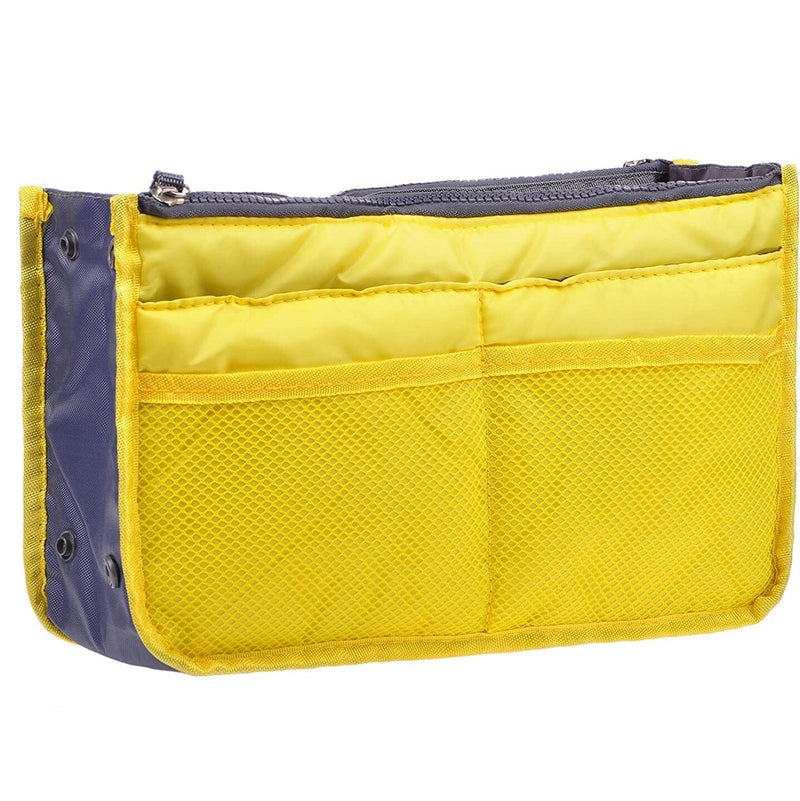 Purse Insert Storage Bag, Versatile Travel Organizer Bag Insert Cosmetic Bag With Multi-Pockets Bags & Travel Yellow - DailySale
