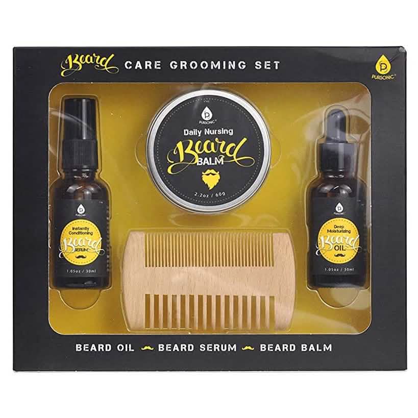 Pursonic Beard Care Grooming Set Men's Grooming - DailySale
