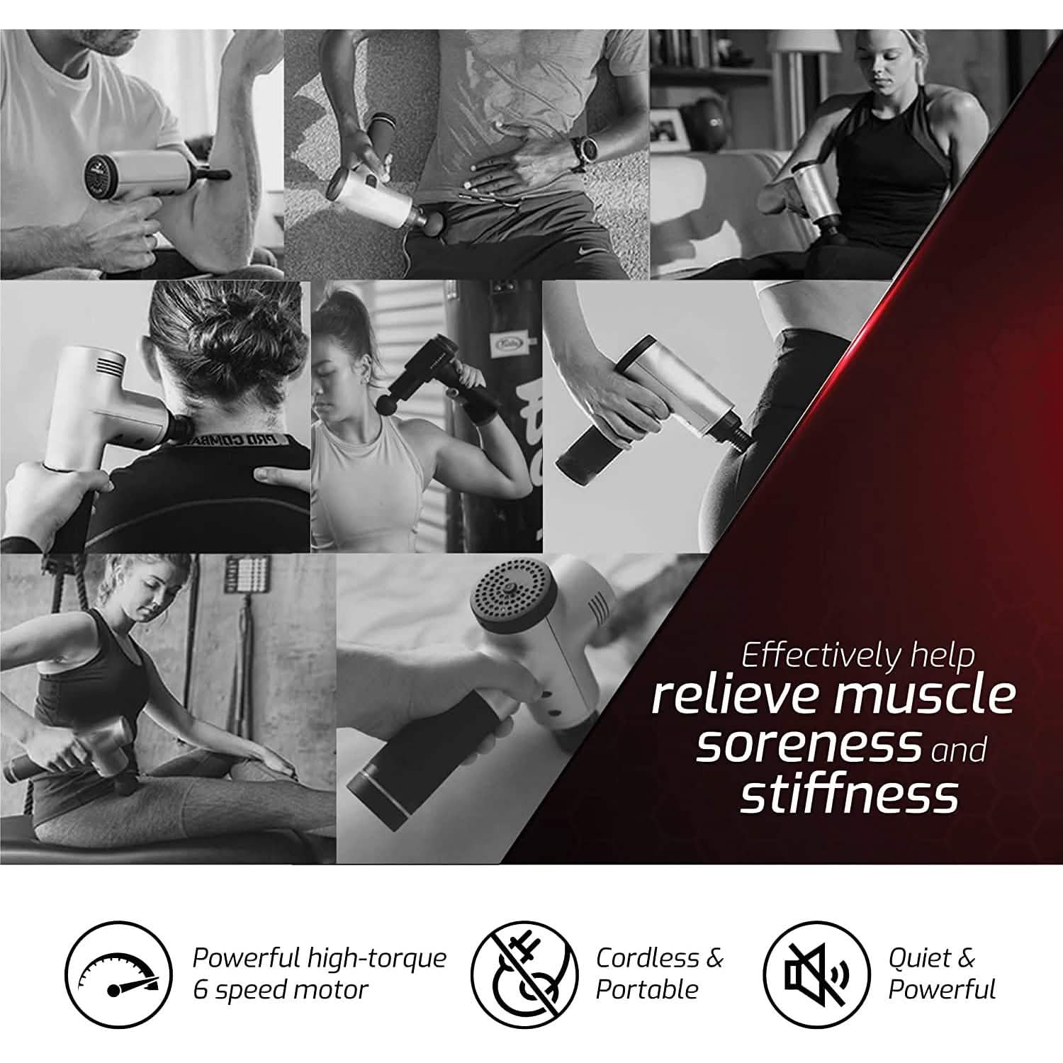 Pursonic Deep Tissue Professional Massage Gun Wellness - DailySale